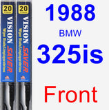 Front Wiper Blade Pack for 1988 BMW 325is - Vision Saver