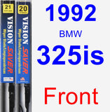 Front Wiper Blade Pack for 1992 BMW 325is - Vision Saver