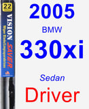 Driver Wiper Blade for 2005 BMW 330xi - Vision Saver