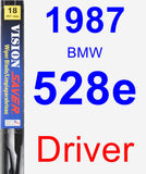Driver Wiper Blade for 1987 BMW 528e - Vision Saver