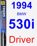 Driver Wiper Blade for 1994 BMW 530i - Vision Saver
