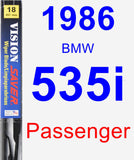 Passenger Wiper Blade for 1986 BMW 535i - Vision Saver