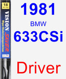 Driver Wiper Blade for 1981 BMW 633CSi - Vision Saver