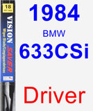 Driver Wiper Blade for 1984 BMW 633CSi - Vision Saver
