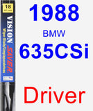 Driver Wiper Blade for 1988 BMW 635CSi - Vision Saver