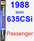 Passenger Wiper Blade for 1988 BMW 635CSi - Vision Saver