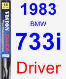Driver Wiper Blade for 1983 BMW 733i - Vision Saver