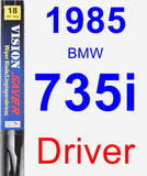 Driver Wiper Blade for 1985 BMW 735i - Vision Saver
