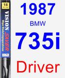 Driver Wiper Blade for 1987 BMW 735i - Vision Saver