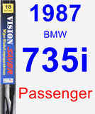 Passenger Wiper Blade for 1987 BMW 735i - Vision Saver