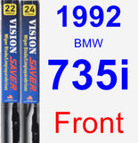 Front Wiper Blade Pack for 1992 BMW 735i - Vision Saver
