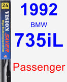 Passenger Wiper Blade for 1992 BMW 735iL - Vision Saver