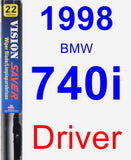 Driver Wiper Blade for 1998 BMW 740i - Vision Saver