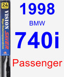 Passenger Wiper Blade for 1998 BMW 740i - Vision Saver