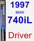 Driver Wiper Blade for 1997 BMW 740iL - Vision Saver