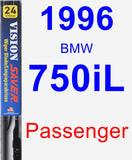 Passenger Wiper Blade for 1996 BMW 750iL - Vision Saver