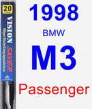 Passenger Wiper Blade for 1998 BMW M3 - Vision Saver