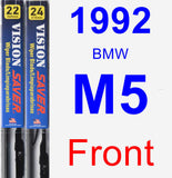 Front Wiper Blade Pack for 1992 BMW M5 - Vision Saver