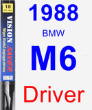 Driver Wiper Blade for 1988 BMW M6 - Vision Saver