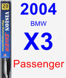 Passenger Wiper Blade for 2004 BMW X3 - Vision Saver