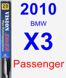 Passenger Wiper Blade for 2010 BMW X3 - Vision Saver