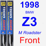 Front Wiper Blade Pack for 1998 BMW Z3 - Vision Saver