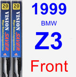 Front Wiper Blade Pack for 1999 BMW Z3 - Vision Saver