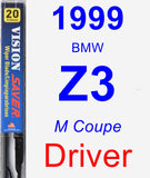 Driver Wiper Blade for 1999 BMW Z3 - Vision Saver