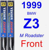 Front Wiper Blade Pack for 1999 BMW Z3 - Vision Saver