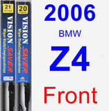 Front Wiper Blade Pack for 2006 BMW Z4 - Vision Saver