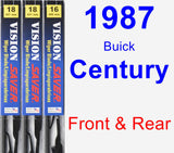 Front & Rear Wiper Blade Pack for 1987 Buick Century - Vision Saver