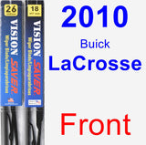 Front Wiper Blade Pack for 2010 Buick LaCrosse - Vision Saver