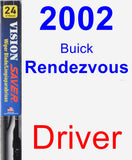 Driver Wiper Blade for 2002 Buick Rendezvous - Vision Saver