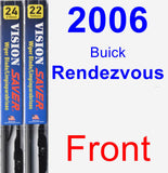 Front Wiper Blade Pack for 2006 Buick Rendezvous - Vision Saver