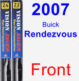 Front Wiper Blade Pack for 2007 Buick Rendezvous - Vision Saver