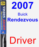 Driver Wiper Blade for 2007 Buick Rendezvous - Vision Saver