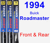 Front & Rear Wiper Blade Pack for 1994 Buick Roadmaster - Vision Saver