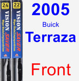 Front Wiper Blade Pack for 2005 Buick Terraza - Vision Saver