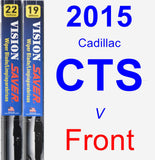 Front Wiper Blade Pack for 2015 Cadillac CTS - Vision Saver