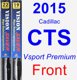 Front Wiper Blade Pack for 2015 Cadillac CTS - Vision Saver