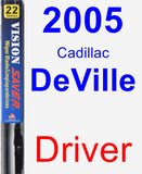 Driver Wiper Blade for 2005 Cadillac DeVille - Vision Saver