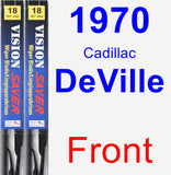 Front Wiper Blade Pack for 1970 Cadillac DeVille - Vision Saver