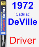 Driver Wiper Blade for 1972 Cadillac DeVille - Vision Saver