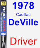 Driver Wiper Blade for 1978 Cadillac DeVille - Vision Saver