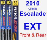 Front & Rear Wiper Blade Pack for 2010 Cadillac Escalade EXT - Vision Saver