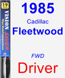 Driver Wiper Blade for 1985 Cadillac Fleetwood - Vision Saver