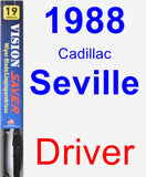 Driver Wiper Blade for 1988 Cadillac Seville - Vision Saver