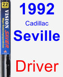 Driver Wiper Blade for 1992 Cadillac Seville - Vision Saver
