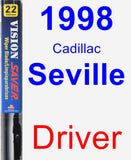 Driver Wiper Blade for 1998 Cadillac Seville - Vision Saver