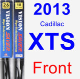Front Wiper Blade Pack for 2013 Cadillac XTS - Vision Saver